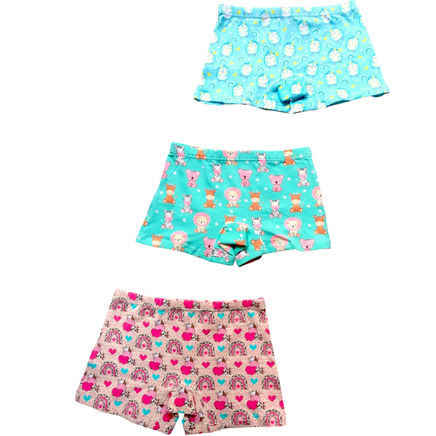 Calzones Niña Algodón Estampado Pack X3