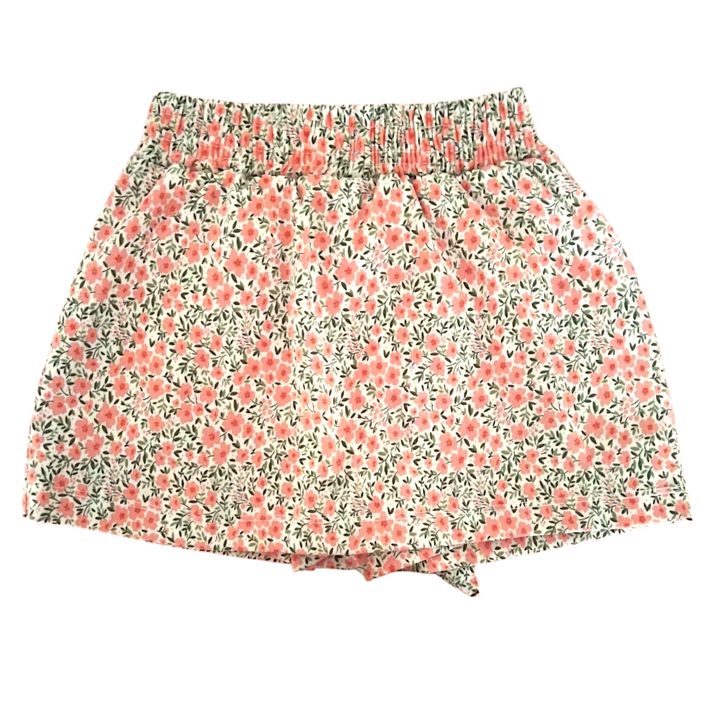 Falda Short Niña Floreado con lazo